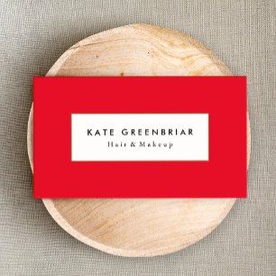 Snyggt Modern Red Beauty och Mode Stylist Visitkort
