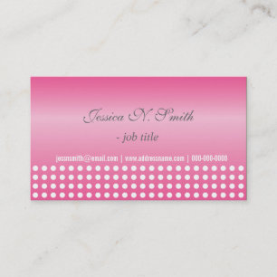 snyggt, modern rosa polka dots visitkort