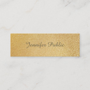 Snyggt Modern Shiny Gold Foil Glamor-mall Mini Visitkort