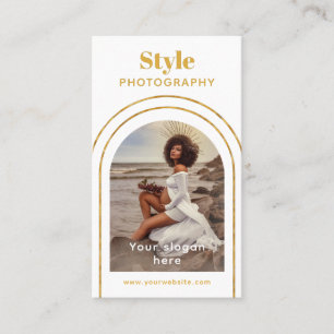 Snyggt Modern skriptfoto QR-kodfoto Visitkort