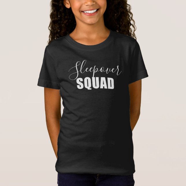 Snyggt Modern Sleepover Square - vit design T Shirt (Framsida)