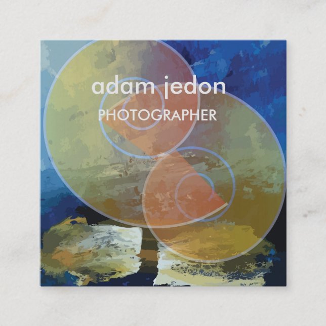 Snyggt Modern Square-Affärskortet Fyrkantigt Visitkort (Framsida)