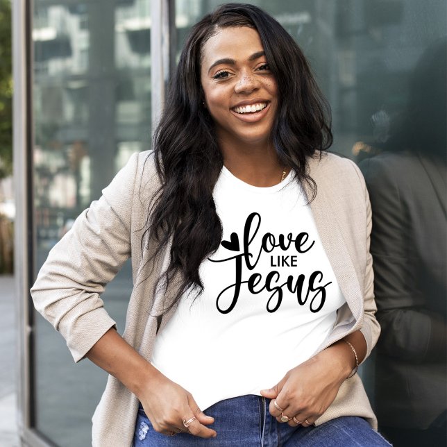 Snyggt Modern Typografi Kärlek som Jesus T Shirt (Skapare uppladdad)