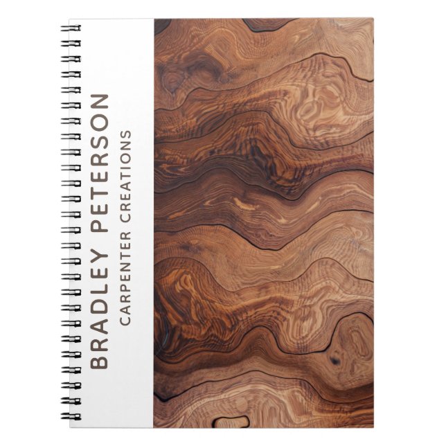 Snyggt Modern Wooden Carpentry Construction Anteckningsbok (Framsidan)