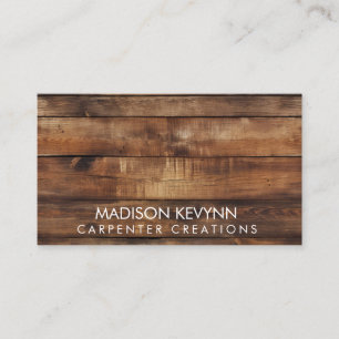 Snyggt Modern Wooden Carpentry Construction Visitkort
