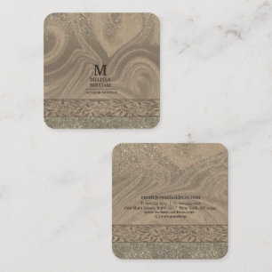 Snyggt Modern Wooden Craft Papper Affärskort Fyrkantigt Visitkort