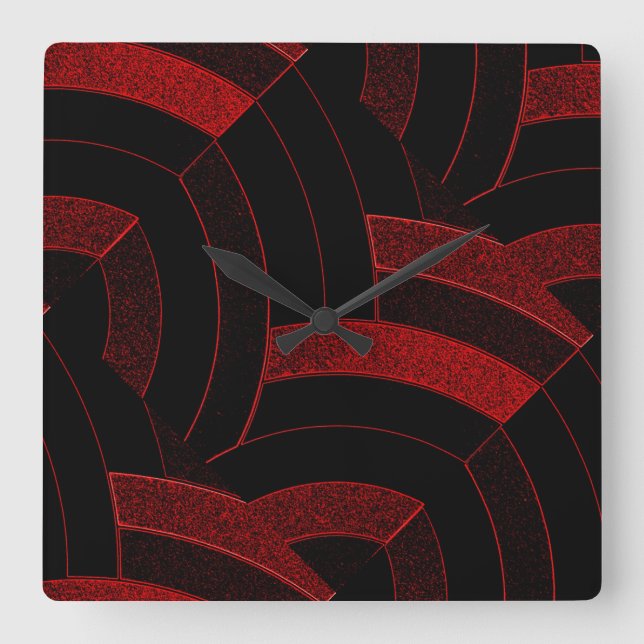 snyggt moderna sofistikerade chevoner fyrkantig klocka (Framsida)