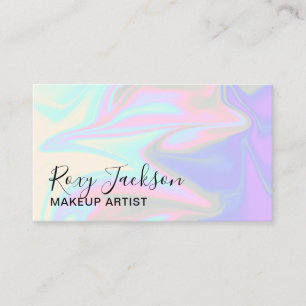 Snyggt - modernt elegant-chick - holografisk makeu visitkort