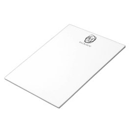 Snyggt Mondern Elegant Monogram Namn Anteckningsblock