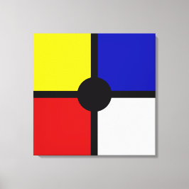 Snyggt Mondrian Inspired Art & Basic Färg Canvastryck