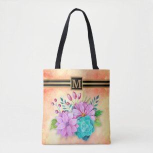 SNYGGT MONOGRAM-BLOMMIGT TYGKASSE