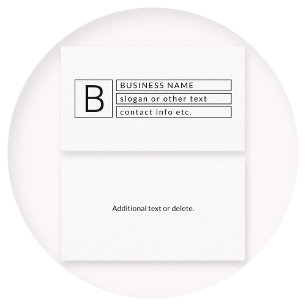 Snyggt Monogram & Business Namn (eller annan text) Visitkort