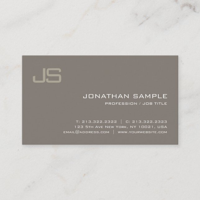 Snyggt Monogram Design Modern Professionell - ofor Visitkort (Framsida)