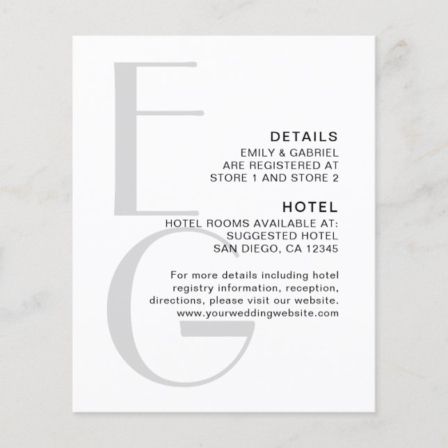 Snyggt Monogram. Enkel och modern information om b (Framsida)