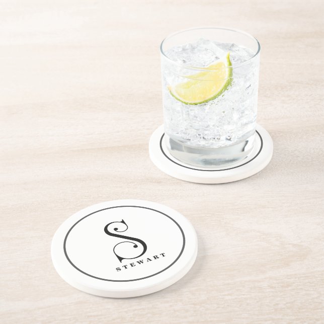 Snyggt Monogram första S, efternamn redigerbart Underlägg (Sidan)