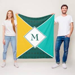 Snyggt MONOGRAM Geometric Summer Färg Fleecefilt