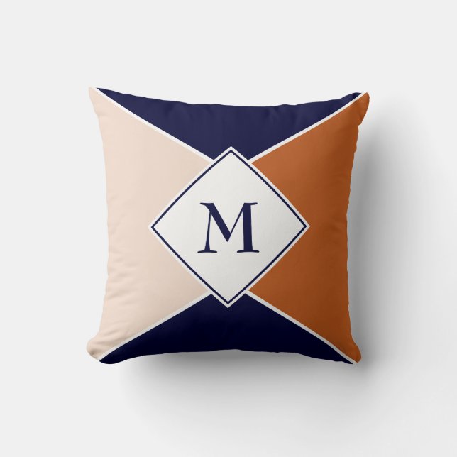 Snyggt MONOGRAM Geometric | Tan Cream i flottan Kudde (Framsida)