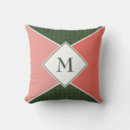 Snyggt MONOGRAM Geometric Watermelon Färg Kudde