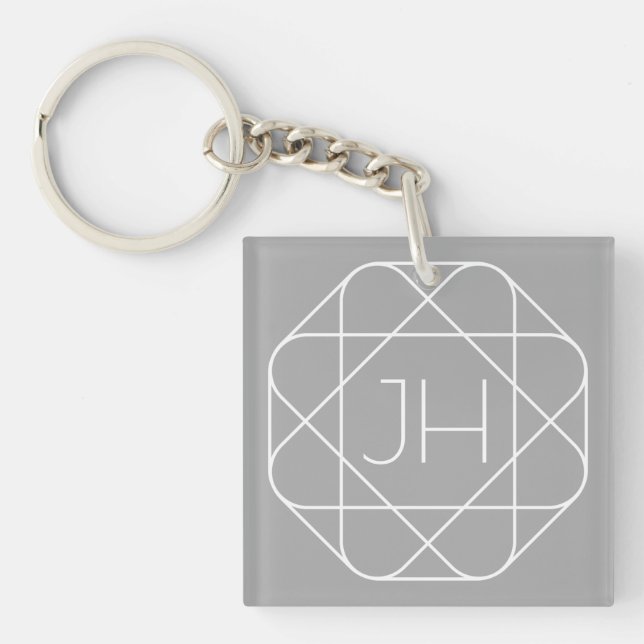 Snyggt monogram, hip logotyp stil vibe | Grå & Vit (Framsidan)