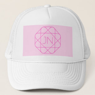 Snyggt monogram, hip logotypstil Rosa & Magenta Keps