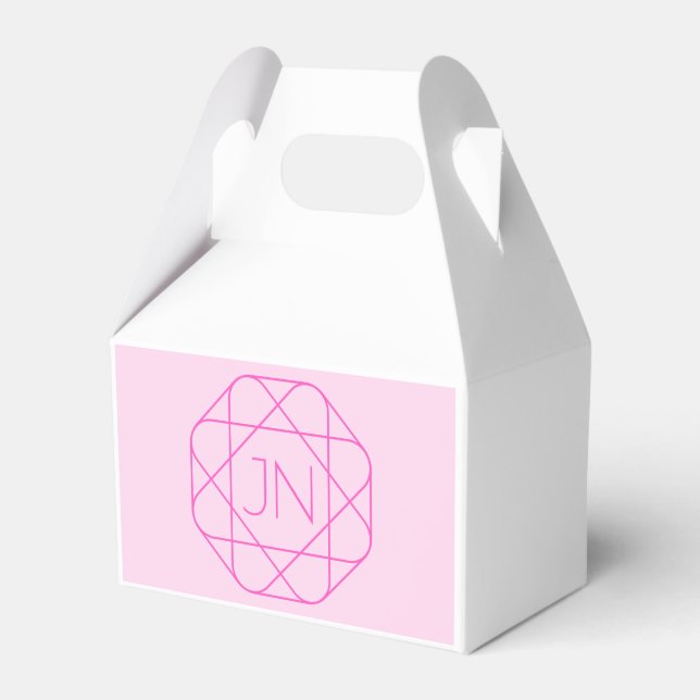 Snyggt monogram, hip logotypstil | Rosa & Magenta Presentaskar (Framsidan Sidan)