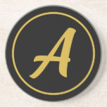 Snyggt Monogram Initial Brev Guld Färg Black Underlägg<br><div class="desc">För att vinna förtroende för affärsvärlden behöver du en design som verkligen representerar dig. Denna enkla,  moderna och minimalistiska utformning kommer att hjälpa er mycket.</div>