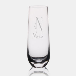 Snyggt Monogram - initialt N Efternamn redigerbart