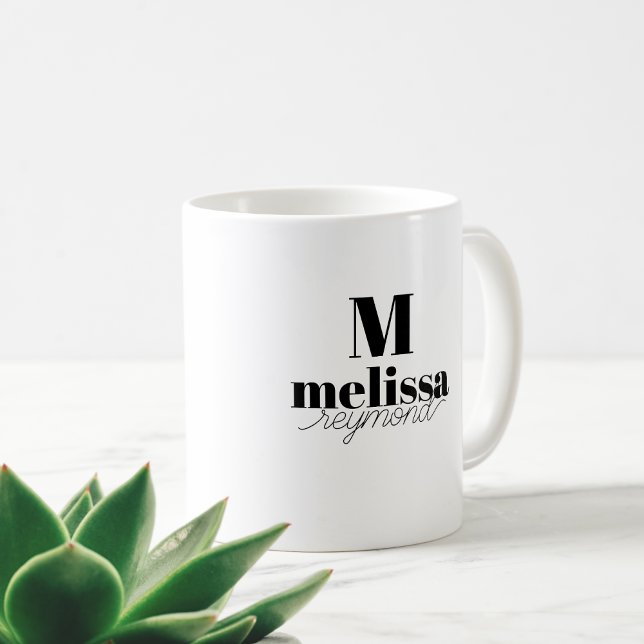 Snyggt Monogram Kaffemugg (Skapare uppladdad)