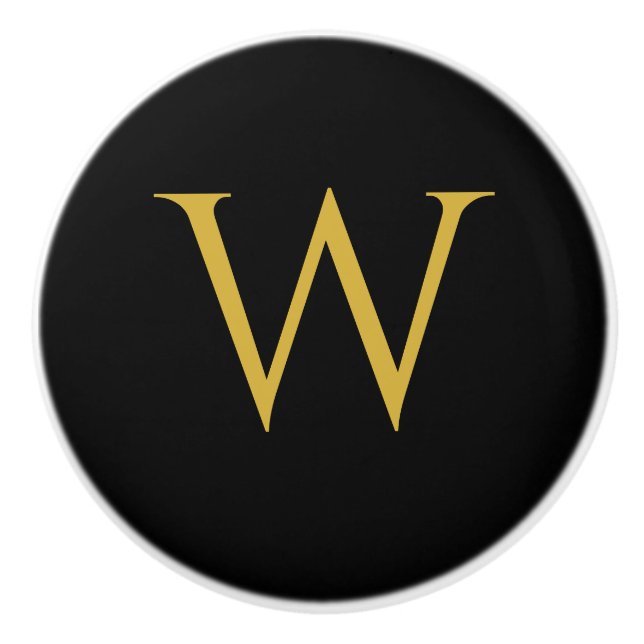 Snyggt Monogram keramiska möbler Knob Knopp (Framsidan)