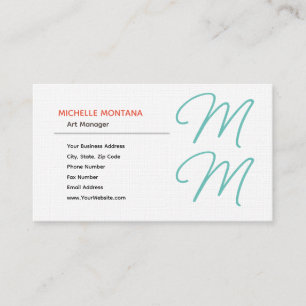 Snyggt Monogram Modern Minimalist Plain Visitkort