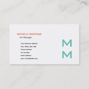 Snyggt Monogram Modern Minimalist Plain Visitkort