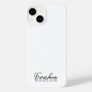 Snyggt Monogram Modern Minimalist White Script C