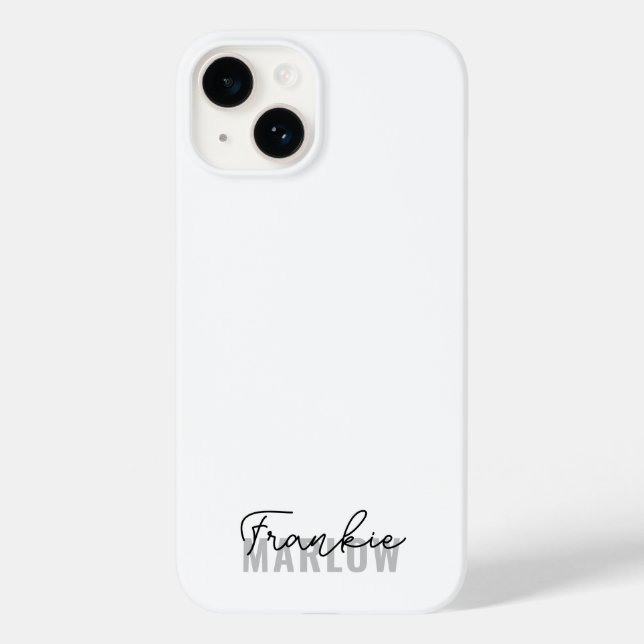 Snyggt Monogram Modern Minimalist White Script C (Baksida)