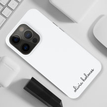 Snyggt Monogram | Modern Minimalistisk vit skript