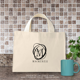 Snyggt Monogram Namn Anpassningsbar Färg Mini Tygkasse
