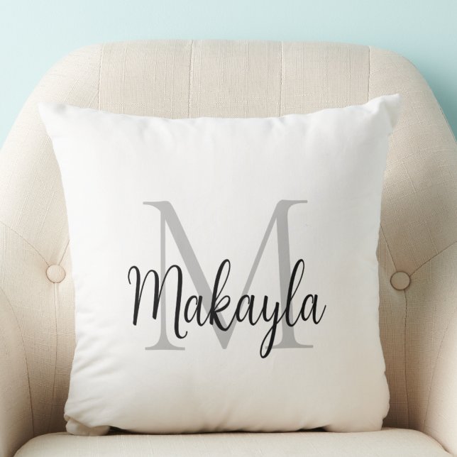 Snyggt Monogram Namn Kudde (Skapare uppladdad)