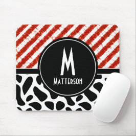 Snyggt Monogram Red White Black Personalize Musmatta