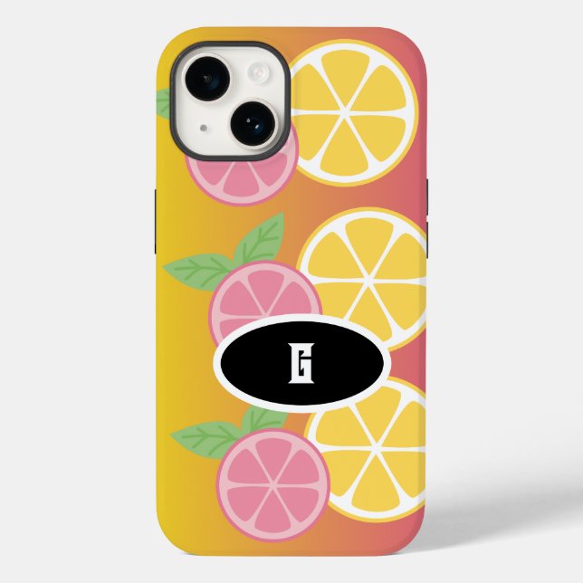 Snyggt Monogram Rosa och Gult (Baksida)