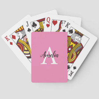 Snyggt Monogram Rosa Spelkort