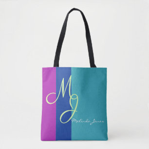 Snyggt Monogram Text Design Shopping bag Tygkasse