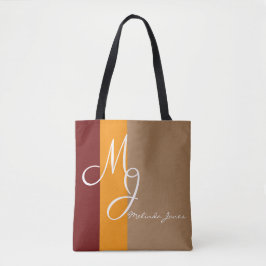 Snyggt Monogram Text Design Shopping bag Tygkasse