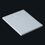 Snyggt Monogrammed Namn Chic Light Blue Anteckningsblock<br><div class="desc">Snyggt Monogrammed Namn i Light Blue Anteckningsblock</div>