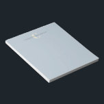 Snyggt Monogrammed Namn Chic Light Blue Anteckningsblock<br><div class="desc">Snyggt Monogrammed Namn i Light Blue Anteckningsblock</div>