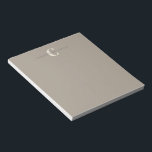 Snyggt Monogrammed Namn Chic Rustic Taupe Anteckningsblock<br><div class="desc">Snyggt Monogrammed Namn i Anteckningsblocket Rustic Taupe Brown</div>