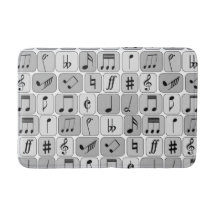 Snyggt Monokromt geometriskt Musik noter Mönster