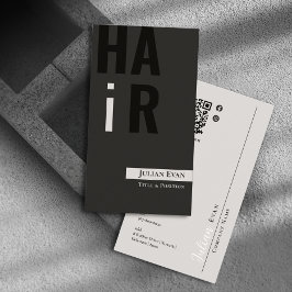 Snyggt Monotone Hairdresser Affärskort Visitkort