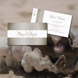 Snyggt Mor av Pearl och White med Monogram Visitkort