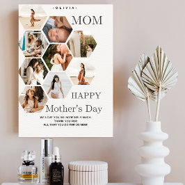 Snyggt mor Photo Collage elegant Julkort