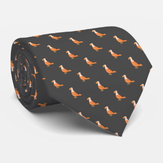 Snyggt Mörk Grått Orange Eagle Sömlös Mönster Slips