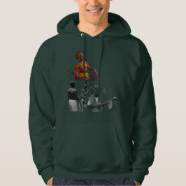 "Snyggt Mörk grönt T-Shirt Hoodie - Comfortable